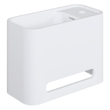 Mod 420mm Matte White Wall Hung Basin with Overflow